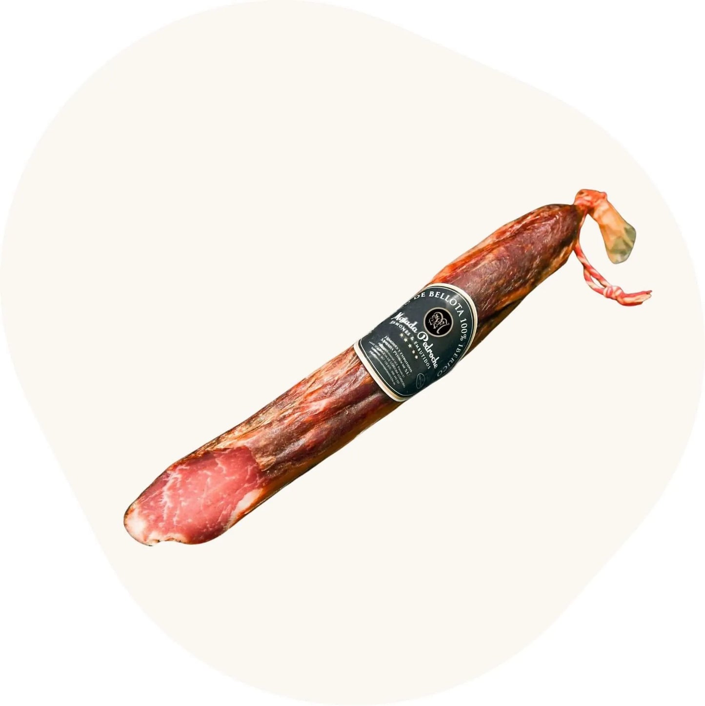 Lomo Ibérico – ganze Schweinelende wurst , gereift, mit feiner Marmorierung und typischem Fettanteil, traditionell aus Spanien.