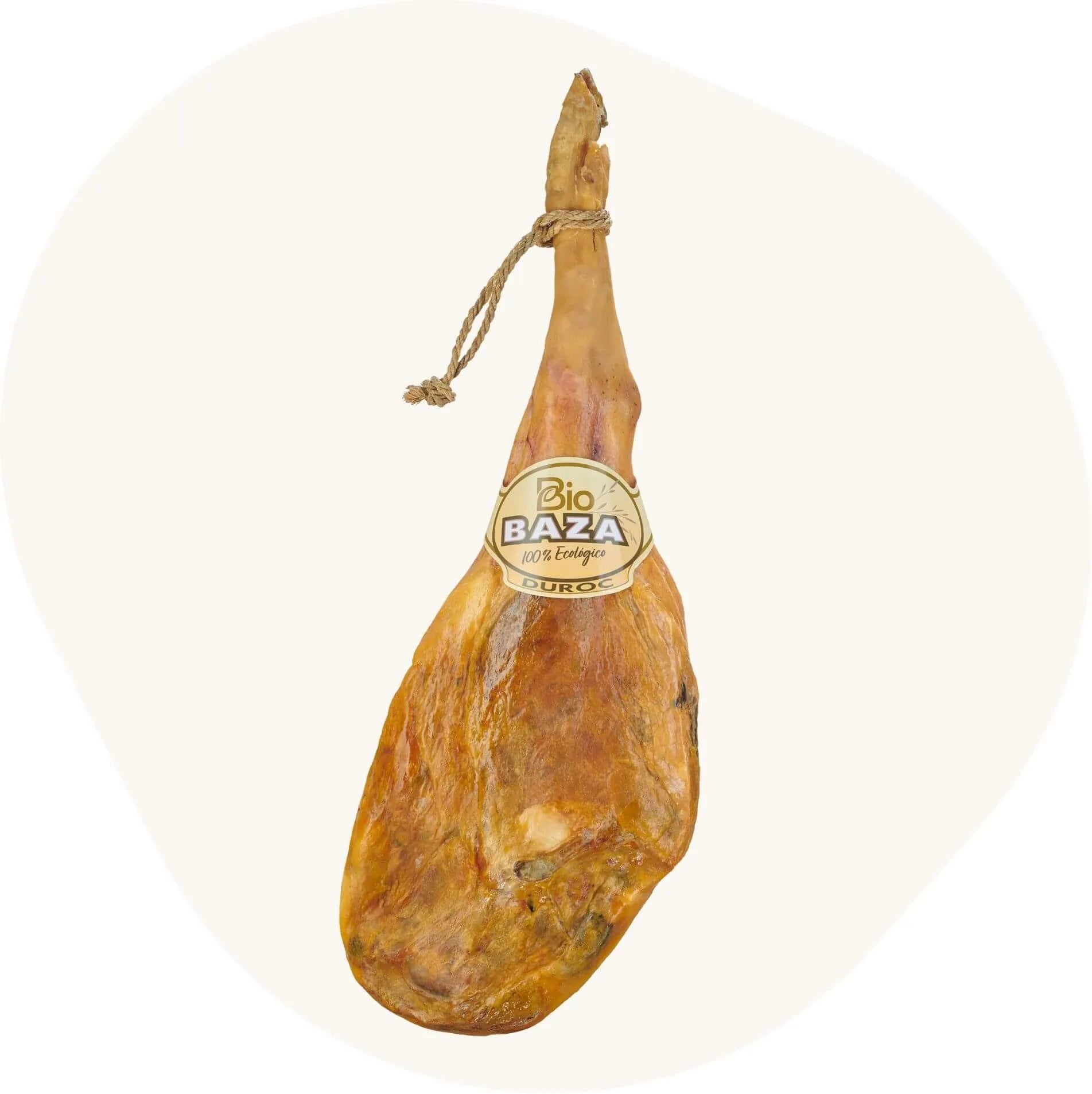 Ganzer Bio Serrano Schinken Duroc – 15 Monate gereift, 100 % ökologisch zertifiziert, traditionell hergestellt in Spanien.