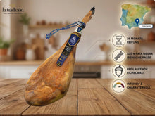 Ganzer Jamón Ibérico Bellota 100 % Pata Negra aus Spanien mit 36 Monaten Reifung und intensiver, charaktervoller Aromatik.