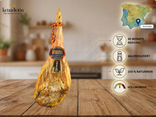 Jamón Serrano Duroc Gran Reserva aus Granada mit 30 Monaten Reifung, salzreduziert, naturrein und vollmundig im Geschmack.