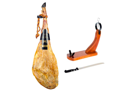 Jamon Iberico Bellota 100 ganze Keule Spanien Eichelmast premium Schinken mit Halter kaufen