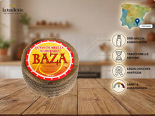 Queso de Mezcla Curado von Baza aus Andalusien, gereifter Hartkäse aus Kuh-, Schaf- und Ziegenmilch mit ausgewogenem Geschmack.
