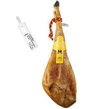 Jamón de Cebo Ibérico 50% Raza Ibérica von Casa Íbera – ganze Keule mit gelbem Etikett, aus Granada