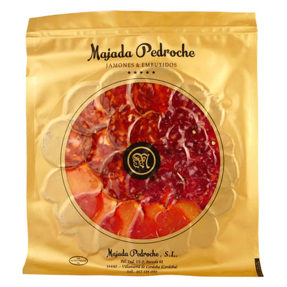 Ibérico Embutido Trio loncheado von Majada Pedroche – Chorizo Cular, Salchichón & Lomo de Bellota, 126 g, vakuumverpackt