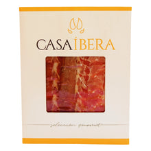 Jamón Ibérico de Cebo, hauchdünn aufgeschnitten, in eleganter Geschenkbox von Casa Íbera Selección Gourmet – iberischer Schinken, vakuumverpackt