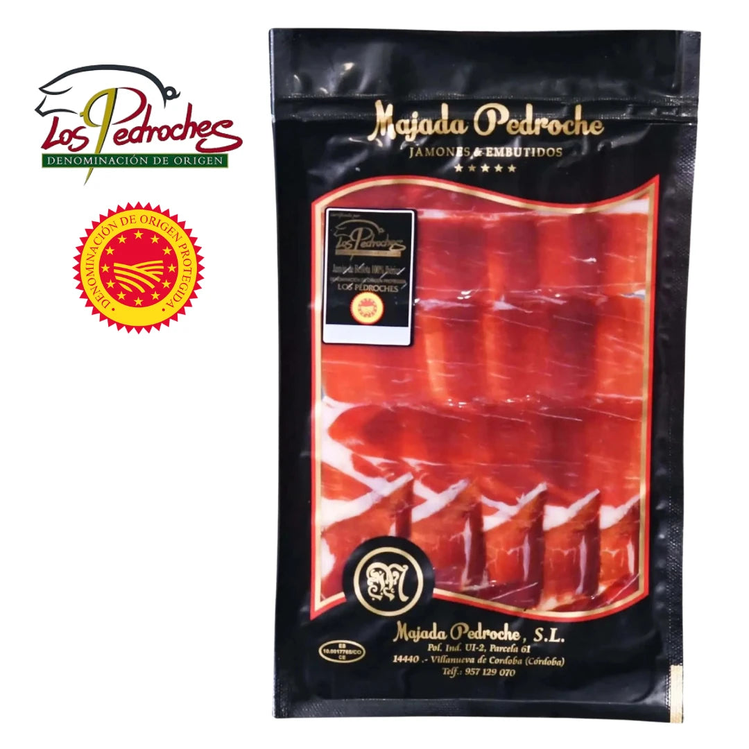 Jamón Pata Negra D.O.P. Los Pedroches handgeschnitten, 36 Monate gereift, 100 g, Villanueva de Córdoba