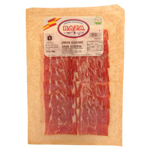 Jamón Serrano Gran Reserva von Jamones Granadinos Baza, aufgeschnitten und vakuumverpackt, 100 g, ohne Zusatzstoffe, aus Granada, Andalusien