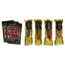 Ibérico Bellota Genussbox von La Tradición – Majada Pedroche D.O.P. Los Pedroches: 2 x Jamón loncheado und 4 Ibérico Spezialitäten am Stück, Morcón, Chorizo, Salchichón und Lomo