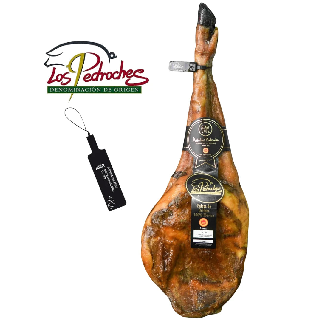 Paleta de Bellota 100% Ibérica D.O.P. Los Pedroches von Majada Pedroche – ganze Vorderschinkenkeule, Añada 2018, aus Villanueva de Córdoba