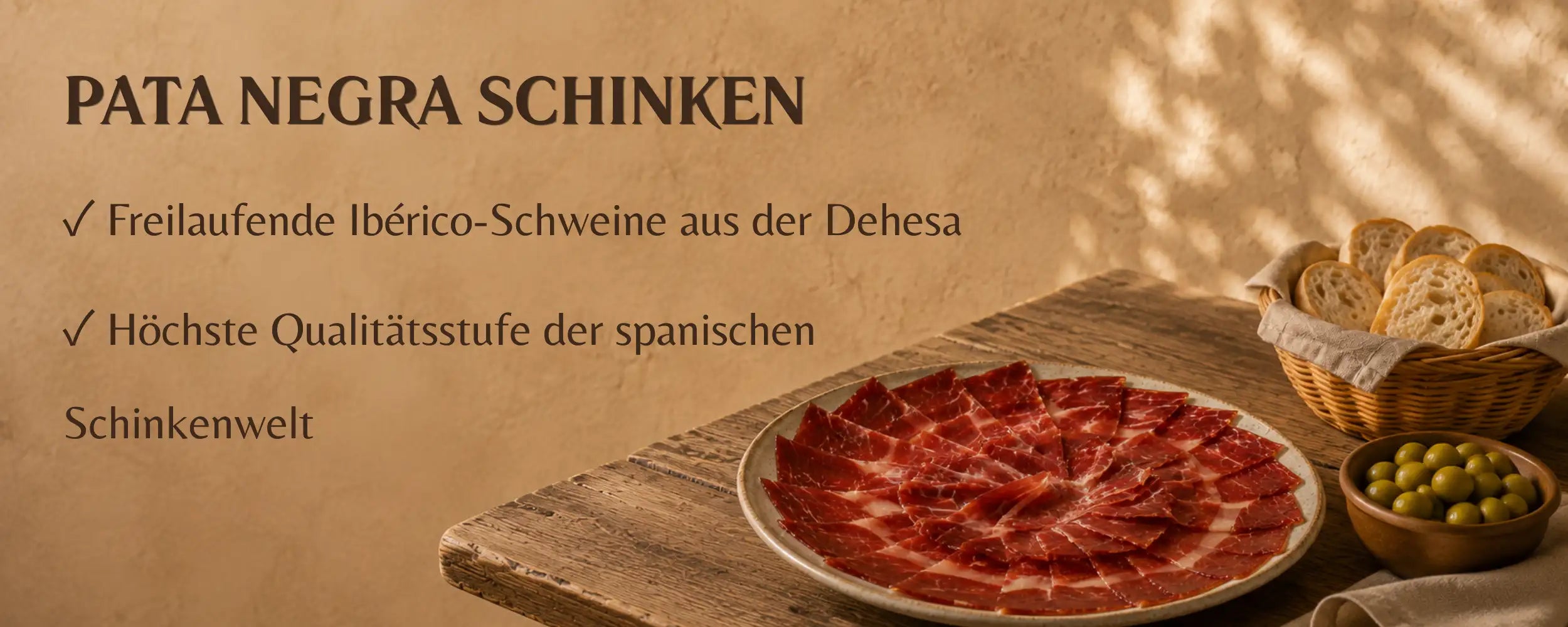 Pata Negra Schinken von freilaufenden Ibérico-Schweinen aus der Dehesa, höchste spanische Qualitätsstufe, La Tradición