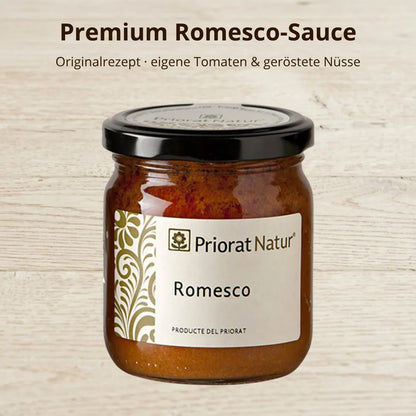 Premium Romesco-Sauce von Priorat Natur nach Originalrezept mit Tomaten und gerösteten Nüssen – La Tradición
