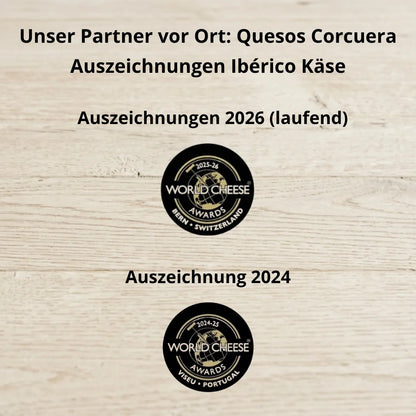 Quesos Corcuera Auszeichnungen Ibérico Käse – World Cheese Awards Bern 2026 und Viseu 2024