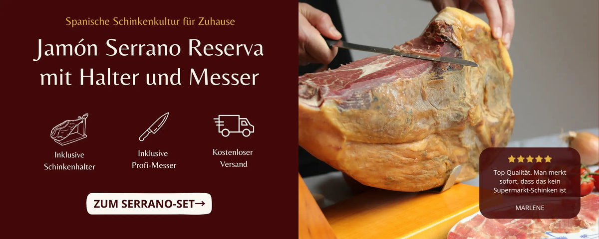 Schinken-Sets mit Halter aus massivem Holz und Arcos-Profimesser, von Serrano bis Pata Negra, kostenloser Versand, mit Kundenbewertung