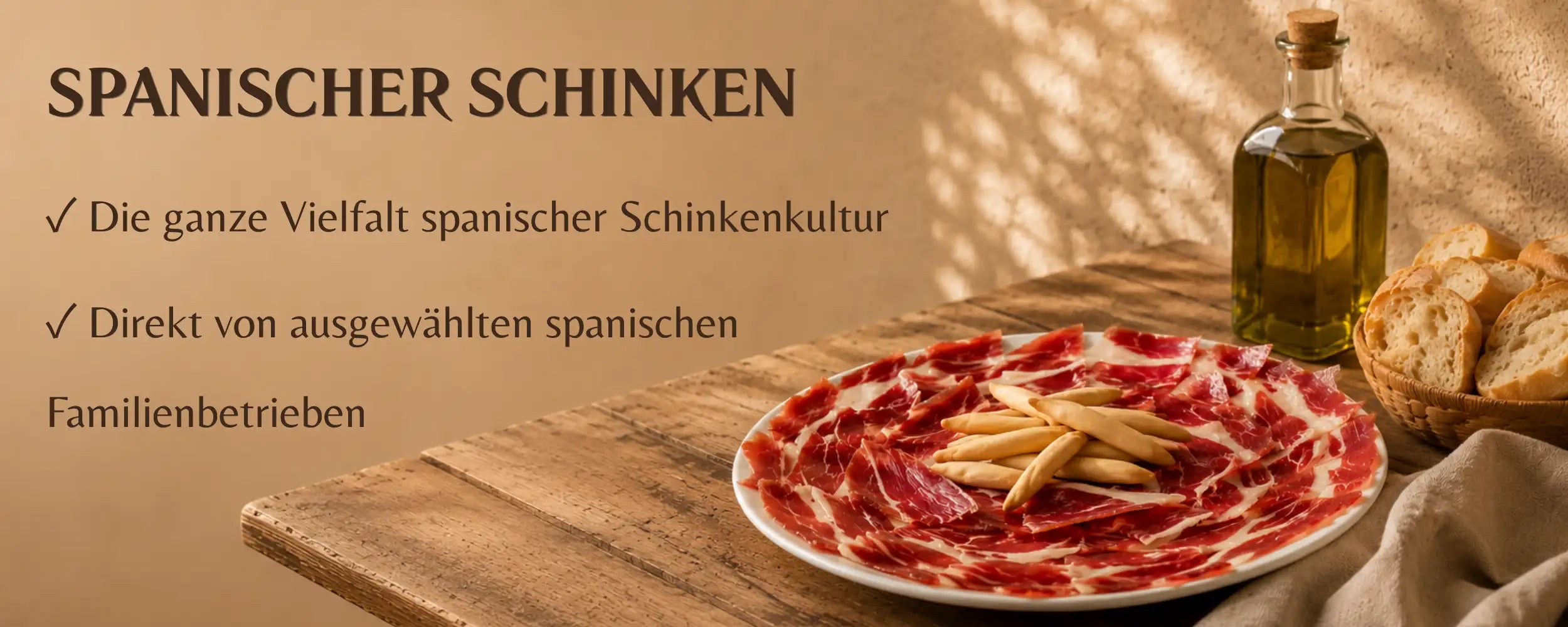 Spanischer Schinken in großer Vielfalt, Serrano und Ibérico, direkt von ausgewählten spanischen Familienbetrieben, La Tradición Onlineshop