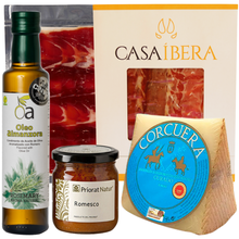Spanisches Tasting-Set mit Jamón von Casa Íbero, Manchego Curado von Corcuera, Romesco-Sauce von Priorat Natur und Oleo Almanzora Olivenöl – La Tradición